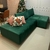 Sofá com chaise e Módulo Ilha 2,50m Veludo Verde - HEXA - comprar online