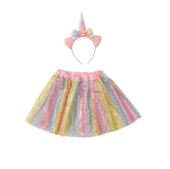 SET UNICORNIO, INCLUYE: VINCHA, TUTU (talle único - infantil)