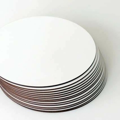 Disco redondo fibrofacil 22cm blanco x unidad