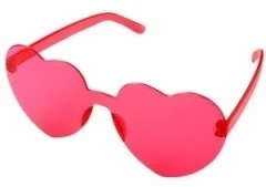 LENTES CORAZÓN *ALMA* ROJO