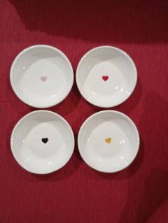 Platito individual corazones