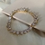 Pulseira corações de zirconias dourado