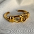 Bracelete elos dourados maciços