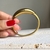 Bracelete canoa dourado