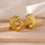 Brinco adamascado dourado