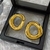 Brinco círculo orgânico dourado - comprar online