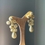 Brinco de zirconias dourado folhagem - comprar online