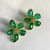 Brinco flor verde