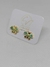 Brinco Dourado Borboleta com Pedraria Verde