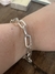 PULSEIRA PRATEADA ELOS CADEADO