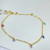 PULSEIRA DOURADA PEDRINHAS COLORIDAS