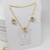 CONJUNTO DOURADO PONTO DE LUZ CRISTAL