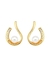 BRINCO DOURADO CRAVEJADO INCOLOR COM PÉROLA