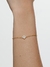 Pulseira dourada trevo cravejada