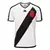Camisa masculina do Vasco da Gama II, branca com detalhes em preto e vermelho, estampada com o escudo do clube