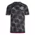 Camisa Flamengo III 24/25 masculina, preta com detalhes em cinza e vermelho, com logo do clube e marca Adidas.