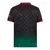 Camisa do AC Milan edição especial 25/26 masculina preta com detalhes em verde, gola preta com detalhes vermelhos e logo da Emirates Fly Better em amarelo