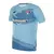Camisa tricolor goleiro masculina azul do time SPFC, com detalhes em azul e logotipo da New Balance.