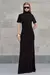VESTIDO JERSEY DESTIN GOLA LONGO PRETO - ESSENCIALE - comprar online