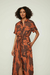 VESTIDO CHEMISE MIDI MANGA CURTA COM AMARRAÇÃO ESTAMPADO - ANIMALE - loja online