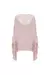 VESTIDO CURTO DECOTE V BABADOS MANGAS GEORGETE ROSA CLARO - TIG