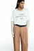 CALÇA ALFAIATARIA PREGAS CREPE PATOU MOCHA - TIG - ENCANTARE