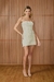 VESTIDO CURTO AURORA FLOR 3D OFF WHITE - FABULOUS AGILITA - comprar online