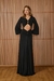 VESTIDO LONGO ALESSANDRA ABERTURA CENTRAL PRETO ANJA - FABULOUS AGILITA - comprar online