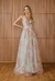 VESTIDO LONGO ANA DECOTE V ESTAMPADO MINT FLOWER - FABULOUS AGILITA - comprar online