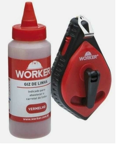 Giz de Linha 30m Vermelho Worker