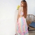 Vestido Mali longo de alcinha colorido - loja online