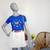 T-Shirt Celeste azul royal estampa borboleta e lua na internet