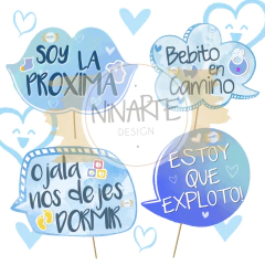 KIT IMPRIMIBLE PROPS BABY SHOWER NENE - Ninarte