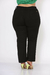 Imagem do Calça Reta Plus Size de Linho Preta