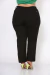 Imagem do Calça Reta Plus Size de Linho Preta