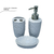 Kit Banheiro Porcelana 3 Peças Lavabo Porta Sabonetes e Escovas - comprar online