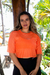 Cropped Tule - Laranja - comprar online