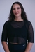 Cropped Tule - Preto na internet