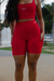 Conjunto Short c/ Bolso - Vermelho - Mbrun - Moda Praia & Fitness