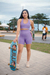 Conjunto Short c/Bolso - Lavanda