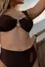 Biquíni Bali/Hot Pant - Marrom - comprar online