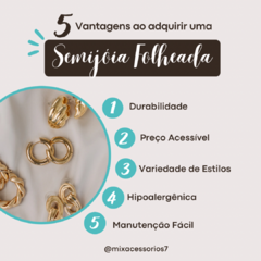 Colar Dourado com Pingente Folheada à Ouro - Mix Acessórios