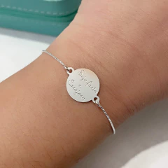 Pulseira Feminina Tripla Frases Folheada à Prata