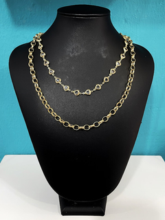 Colar Feminino Duplo Folheado à Ouro Dourado Cartie - comprar online