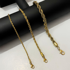 Corrente Masculina Cordão Baiano em Aço Inoxidável Banhado Ouro na internet