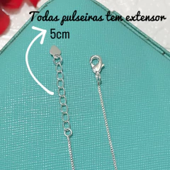 Pulseira Feminina Tripla Frases Folheada à Prata na internet
