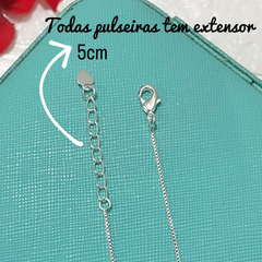 Pulseira Feminina Tripla Frases Folheada à Prata na internet