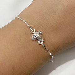 Imagem do Pulseira Folheada à Prata Tartaruga Sereia Concha