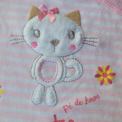 Body manga longa menina gatinha - loja online