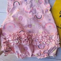 Macacão curto menina bebê frufru - comprar online